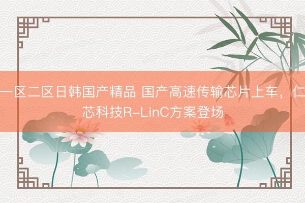 一区二区日韩国产精品 国产高速传输芯片上车，仁芯科技R-LinC方案登场