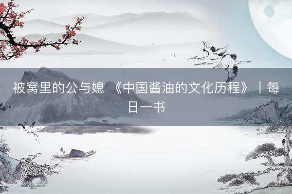 被窝里的公与媳 《中国酱油的文化历程》｜每日一书