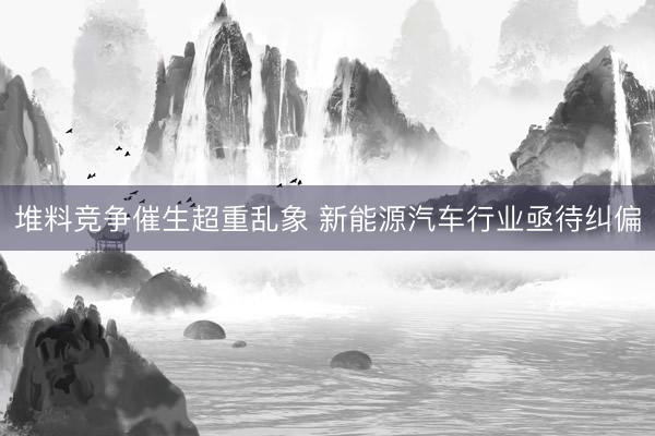 堆料竞争催生超重乱象 新能源汽车行业亟待纠偏
