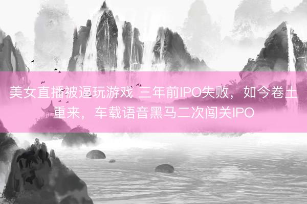 美女直播被逼玩游戏 三年前IPO失败，如今卷土重来，车载语音黑马二次闯关IPO