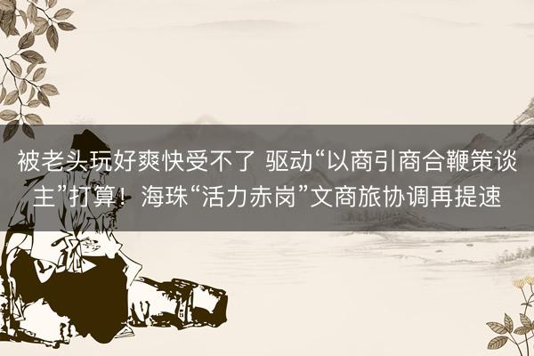 被老头玩好爽快受不了 驱动“以商引商合鞭策谈主”打算!海珠“活力赤岗”文商旅协调再提速