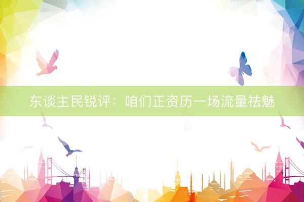 东谈主民锐评：咱们正资历一场流量祛魅
